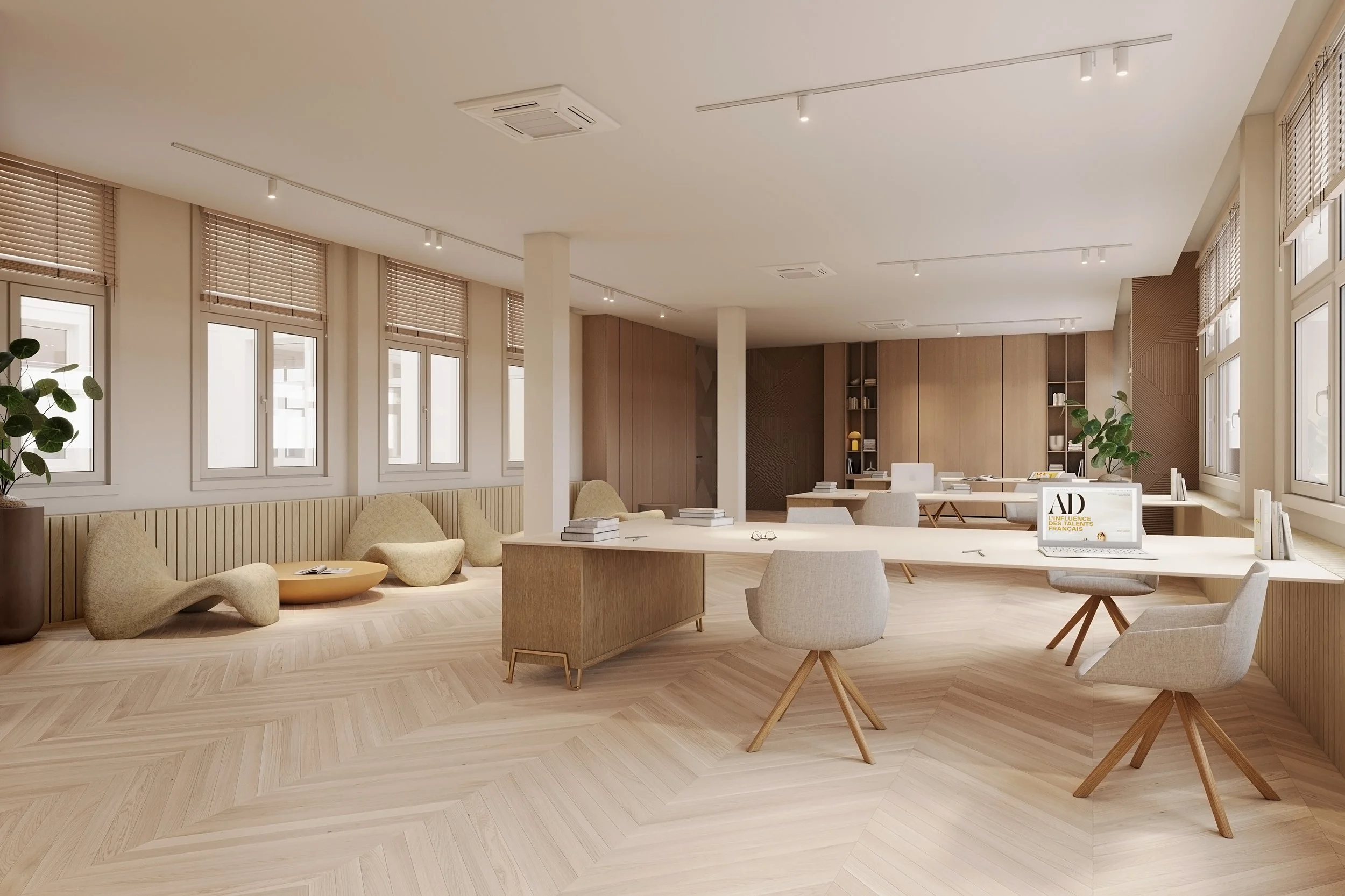 Office Keizersgracht — commercial interior render Amsterdam